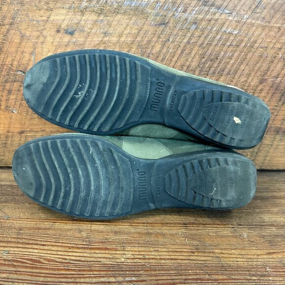 Munro American Women Olive Lace Up Leather Comfort Shoes 7 - Picture 8 of 12